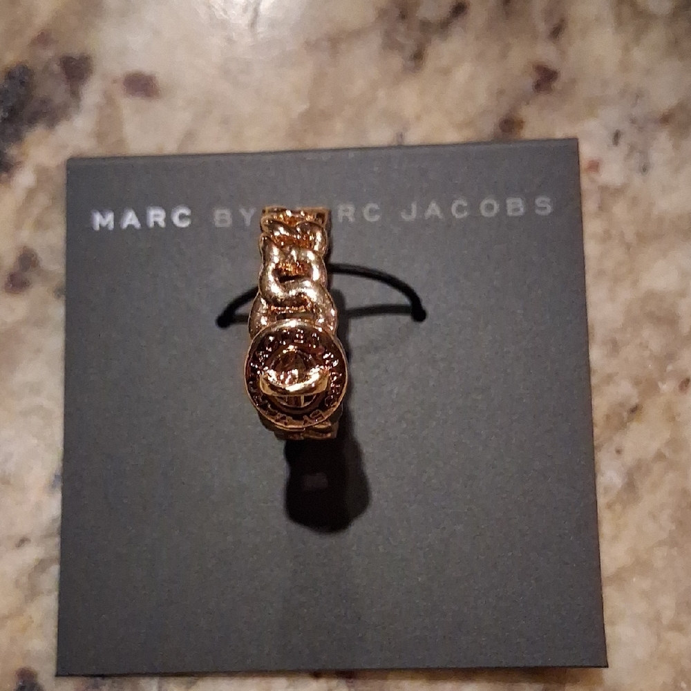 Marc By Marc Jacobs Gold-Tone Ring NWT Size Small/Medium